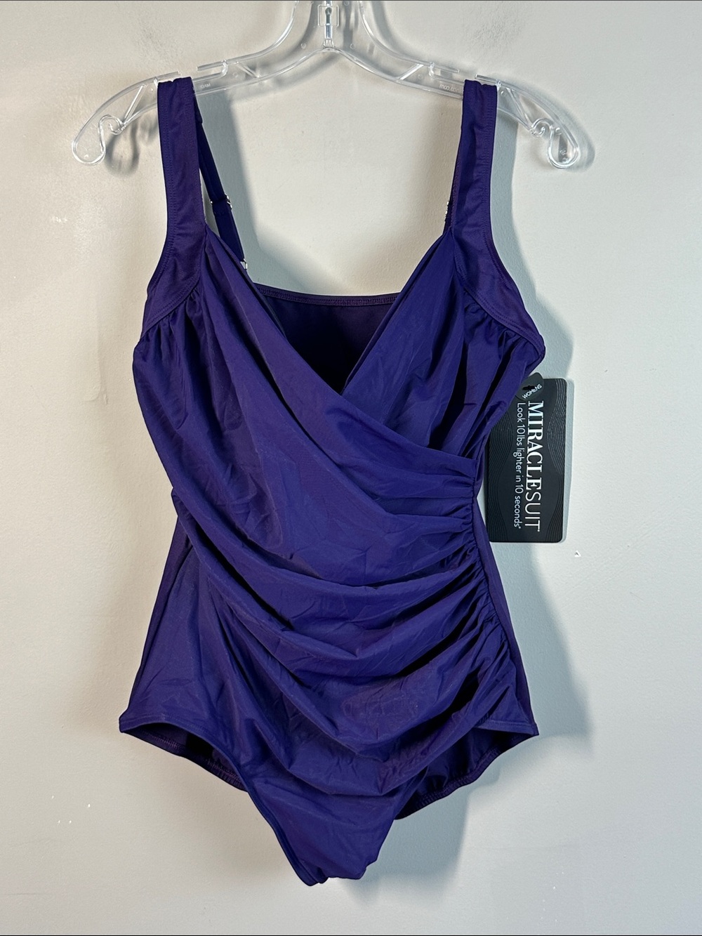 NWT Miraclesuit Sanibel One Piece Swimsuit in Mulberry Size 18W Plus Size Vaca